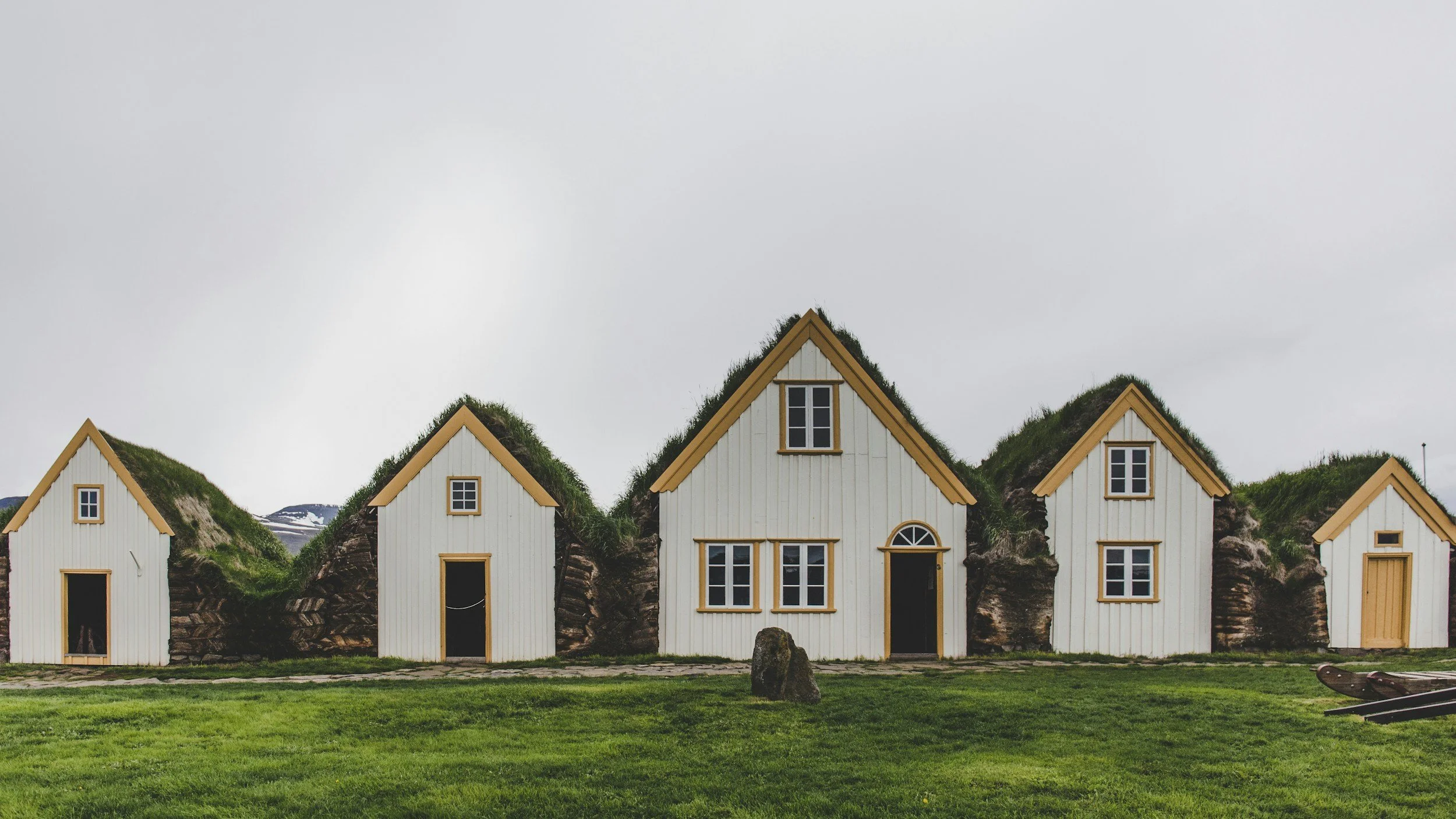 Traditional Icelandic turf houses